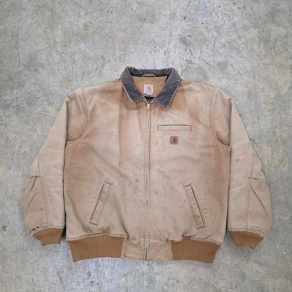 Carhartt Tan Jacket with Brown Accents